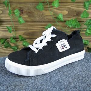 110 Denim Women's Sneaker Black Fabric Sz 37 Medium Gently‎ Used 2025